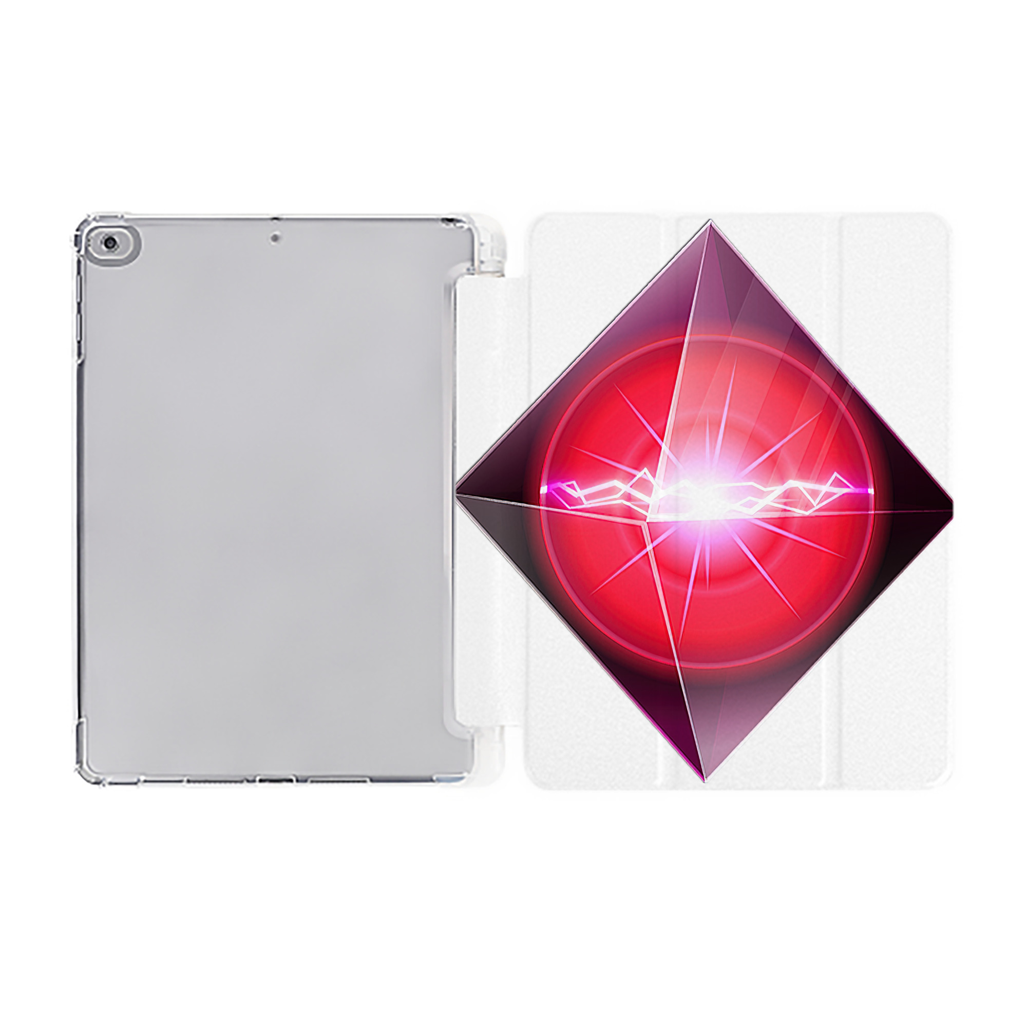 （画像用） 遊☆戯☆王 Yu-Gi-Oh! IPad ケース ペン収納付き 三つ折りスタンド PUレザー×シリコン 対応機種9.5/10.5/10.9インチ